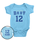 Body de Basquete Personalizado - Azul Bebê