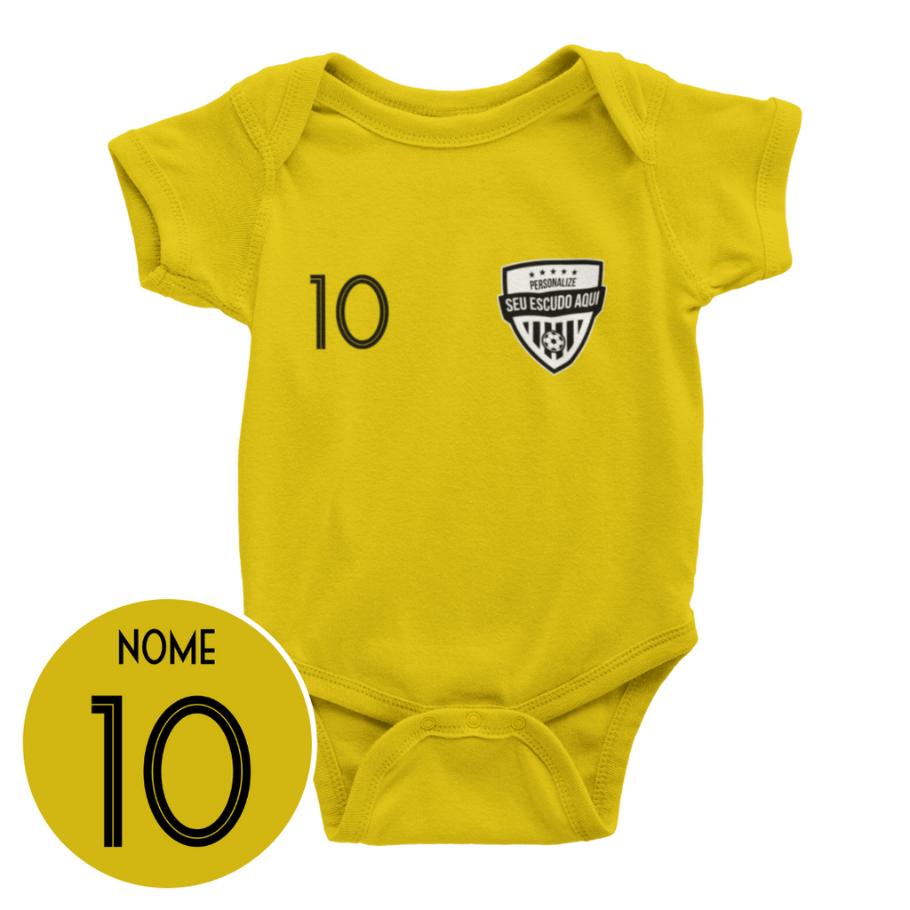 Body de Time Personalizado com o Escudo, Nome e Número