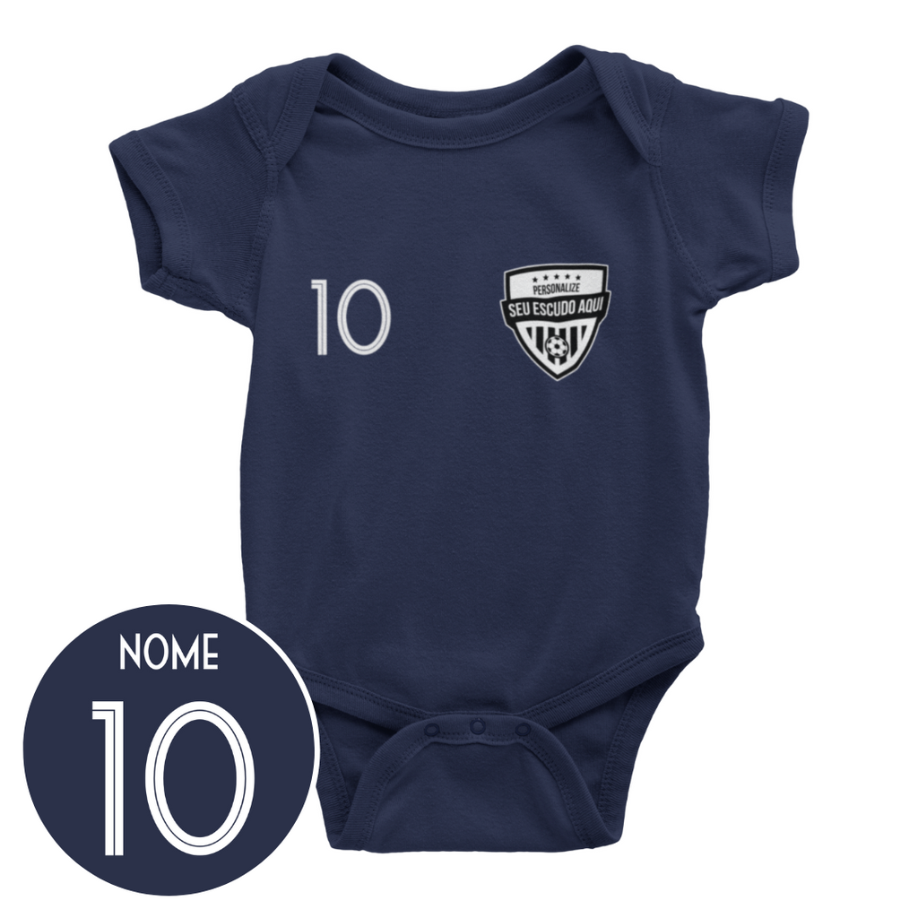 Body de Time Personalizado com o Escudo, Nome e Número