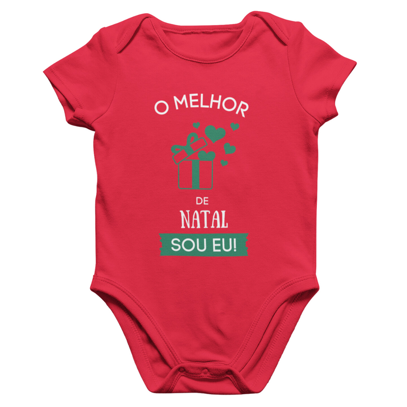 Body O Melhor Presente de Natal Sou Eu - Vermelho
