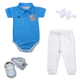 Kit Luxo Body Premium Santos Com Tênis, Shorts/Calça e Laço