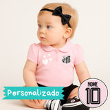 Kit Luxo Body Rosa Santos Com Tênis, Shorts/Calça e Laço