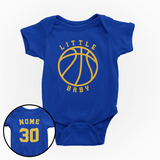 Body de Basquete Personalizado - Desenho Azul e Amarelo