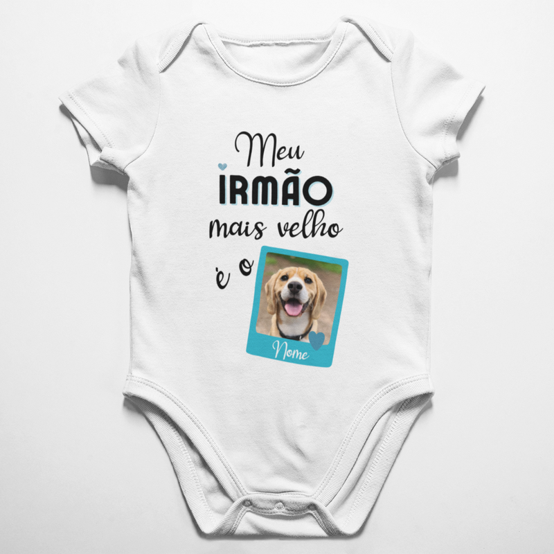 Body Pet Irmão (a) mais Velho (a) - Azul