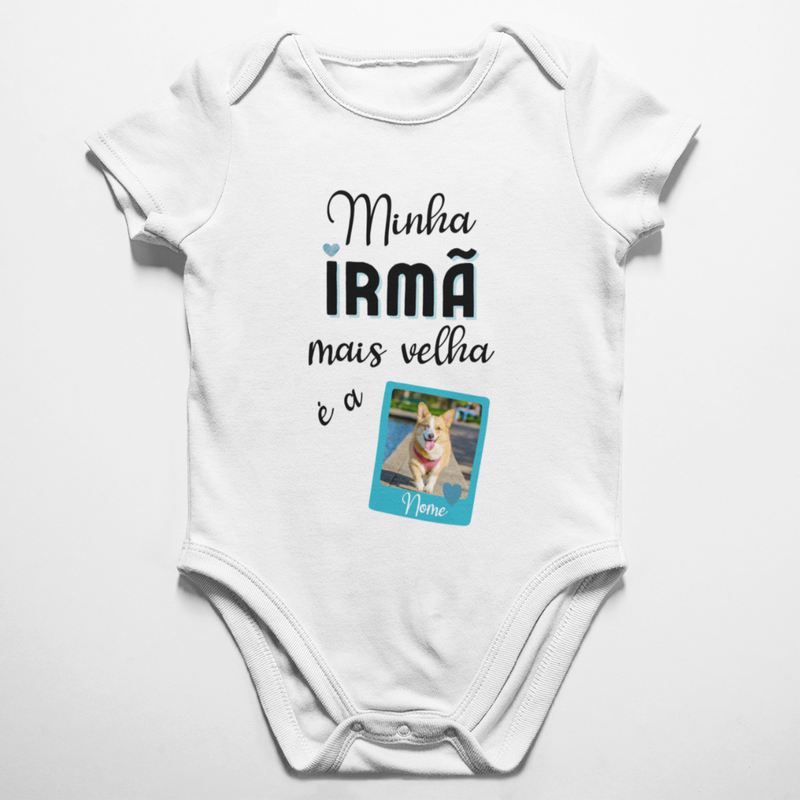 Body Pet Irmão (a) mais Velho (a) - Azul