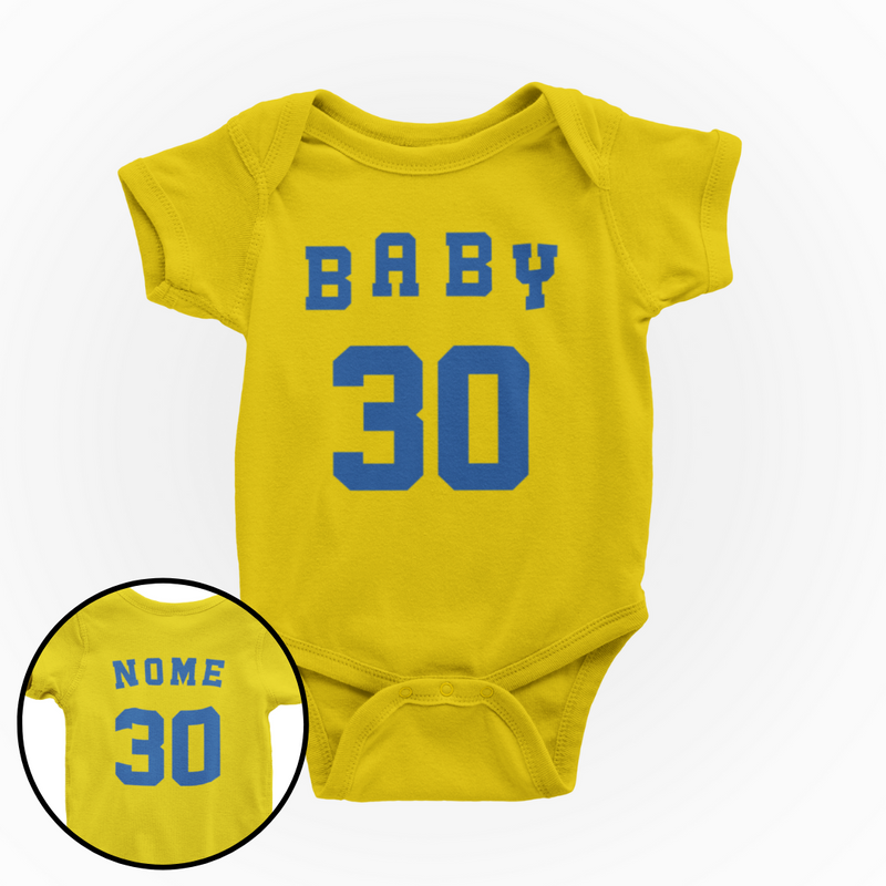 Body de Basquete Personalizado - Amarelo e Azul
