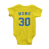 Body de Basquete Personalizado - Amarelo e Azul