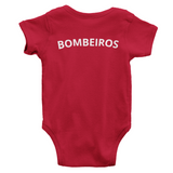Body Bebê Vermelho do Corpo de Bombeiros Personalizado com Nome