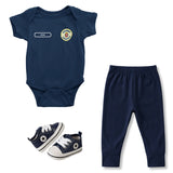 Body Bebê Azul Marinho da Guarda Civil Personalizado com Nome e Brasão