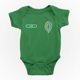 Body Bebê Verde do Exército Brasileiro Personalizado com Nome