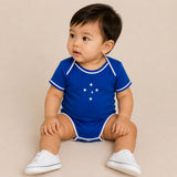 Body Bebê Azul Cruzeiro – Personalizado com Nome e Número