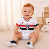 Body Bebê Oficial Proteção UV Premium Branco São Paulo – Personalizado com Nome e Número
