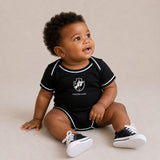 Body Bebê Preto Vasco – Personalizado com Nome e Número