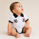 Body Polo Bebê Oficial Corinthians – Personalizado com Nome e Número