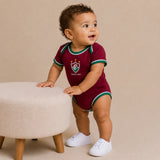 Body Bebê Vermelho Fluminense – Personalizado com Nome e Número