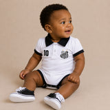 Body Polo Bebê Oficial Santos – Personalizado com Nome e Número