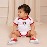Body Branco Bebê Oficial São Paulo – Personalizado com Nome e Número