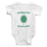 Body Bebê Branco do Exército Brasileiro Personalizado com Nome