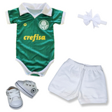 Kit Luxo Body Proteção UV Palmeiras Com Tênis, Shorts/Calça e Laço