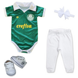 Kit Luxo Body Proteção UV Palmeiras Com Tênis, Shorts/Calça e Laço