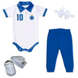 Kit Luxo Body Polo Cruzeiro Com Tênis, Shorts/Calça e Laço