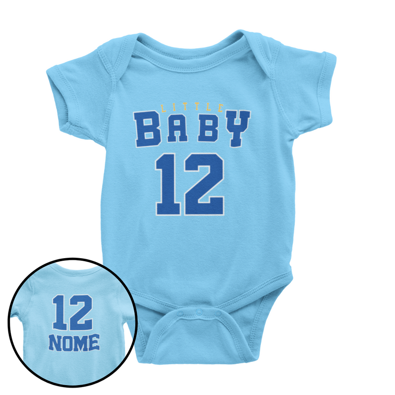 Body de Basquete Personalizado - Azul Bebê