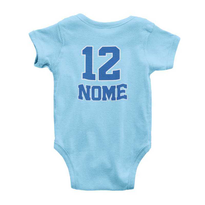 Body de Basquete Personalizado - Azul Bebê