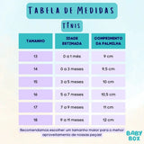 Kit Luxo Body Bebê Rosa Santos Menina – Saia, Tênis e Laço