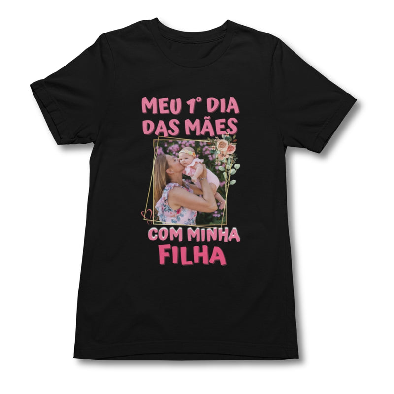 Kit Preto Dia Das Mães Com Foto - Modelo Rosa