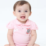 Body Rosa Personalizado do Corinthians