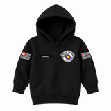 Blusa Moletom Infantil Bebê Com Capuz Preto Tema Polícia Militar PM Personalizado com Nome