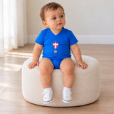 Body Bebê Oficial Proteção UV Azul Palmeiras – Personalizado com Nome e Número