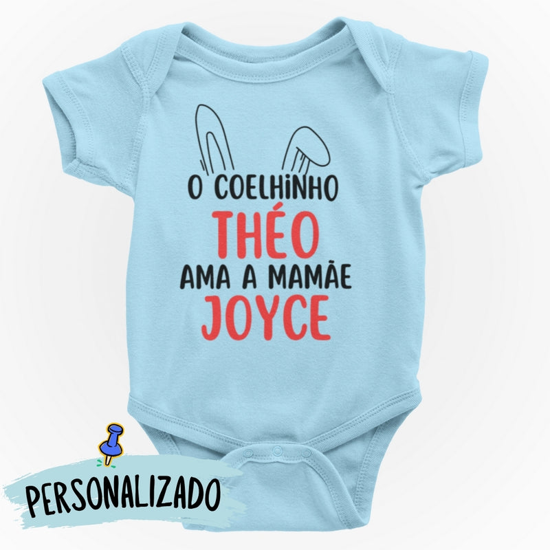 Body Personalizado - O Coelhinho Ama a Mamãe/ Papai