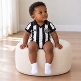 Body Bebê Oficial Proteção UV Santos Premium Listrado – Personalizado com Nome e Número