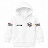 Blusa Moletom Infantil Bebê Com Capuz Branco Tema Polícia Militar PM Personalizado com Nome