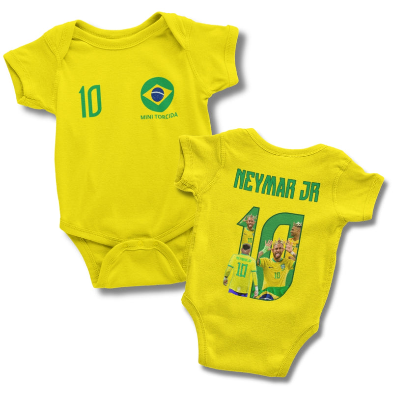 Body Personalizado do Brasil Amarelo - Edição Neymar Jr