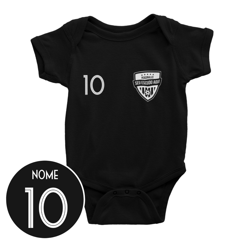 Body de Time Personalizado com o Escudo, Nome e Número