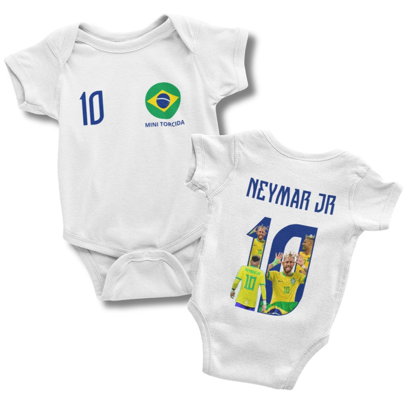 Body Personalizado do Brasil Branco - Edição Neymar Jr