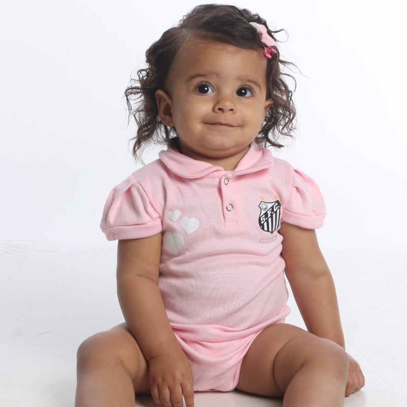 Body Rosa Personalizado do Santos