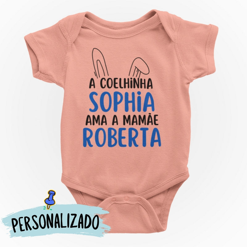 Body Personalizado - A Coelhinha Ama a Mamãe/ Papai