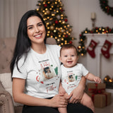 Conjunto Camiseta e Body de Bebê - Primeiro Natal com a Mamãe