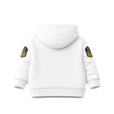 Blusa Moletom Infantil Bebê Com Capuz Branco Tema Marinha do Brasil Personalizado com Nome