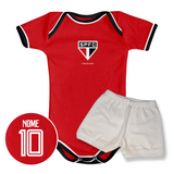 Kit Body Vermelho Personalizado e Shorts/Calça do São Paulo