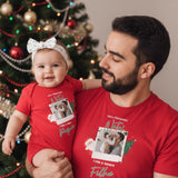 Kit Vermelho Meu Primeiro Natal com Foto Personalizada