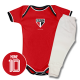 Kit Body Vermelho Personalizado e Shorts/Calça do São Paulo