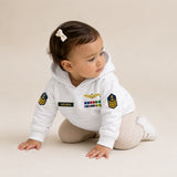 Blusa Moletom Infantil Bebê Com Capuz Branco Tema Marinha do Brasil Personalizado com Nome