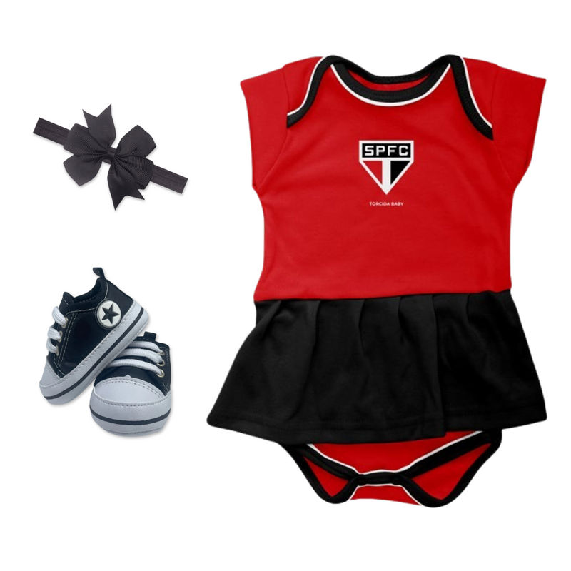 Kit Luxo Body São Paulo Com Saia, Tênis e Laço