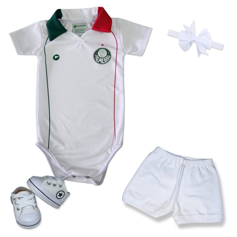 Kit Luxo UV Premium Palmeiras - Branco Com Gola Verde e Vermelha