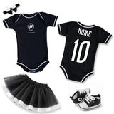 Kit Luxo Body Preto Vasco Com Tênis, Shorts/Calça e Laço