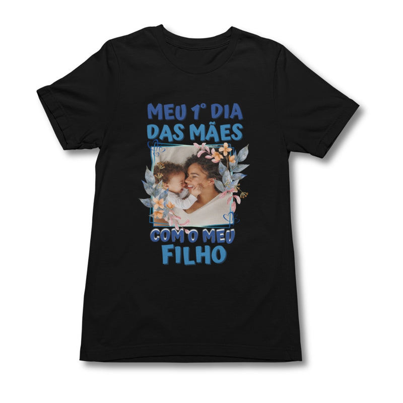 Kit Preto Dia Das Mães Com Foto - Modelo Azul